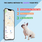 2-in-1 GPS Tracker for Dogs: Smart Collar with Real-Time Location, No Monthly Fee, Unlimited Range (iOS Only) GPS Tracker Dog Collar- Ideal for Small, Medium Large Dogs(Tracker Included) (Brown)