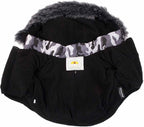 PET LIFE Classic Metallic Fashion Pet Dog Coat Jacket Parka w/ 3M Insulation and Removable Hood, Small, Deer Pattern