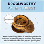 Pawstruck 2-in-1 Collagen Wrapped Jerky Natural Treats for Dogs - 5 Rings - Limited Ingredient Grain Free for Small, Medium, and Large Dogs