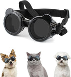 Namsan Dog Goggles Small Breeds, UV Protection Dog Glasses for XSmall to Small Dogs, Chihuahua Sunglases Windproof Dustproof Driving Eye Protection, Adjustable, Panda Black
