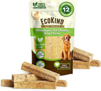 EcoKind Premium Gold Yak Cheese Himalayan Dog Chews, Dog Treats Large Breed, All Natural, High Protein Chew, Peanut Butter, Large - 12+ Chews (3 lbs)