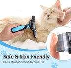 MIU COLOR Long Hair Pet Grooming Brush, Deshedding Tool for Medium and Large Dogs & Cats, Effectively Reduces Shedding by up to 95% for Pet Hair, Blue