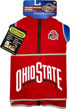 NCAA Ohio State Buckeyes Dog Anxiety Shirt Calming Soothing Vest, for Dogs Cats with Anxiety, Fears, Fireworks, Loud Noises, Dark, Lonely Keeps Dogs Calm Feeling Safe, Relaxing Jacket Large