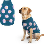 Spark Paws Knit Dog Sweater – Ultra Soft Warm Winter Dog Sweater for Small, Medium & Large Dogs – Stretch Fit Pet Sweater for French Bulldog, Pitbull, Girl & Boy Dogs Jacket, (Flower,4XL)