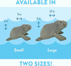 Spunky pup Clean Earth Plush Dog Toy with Squeaker - Recycled, Eco-Friendly, Floats for Beach, Lake, Pool - Manatee, Small