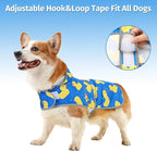 Dog Raincoat for Medium Dogs Waterproof Hooded Rain Jacket with Reflective Strips Leash Hole & Poncho Adjustable Fit (ShinyDuck,L)