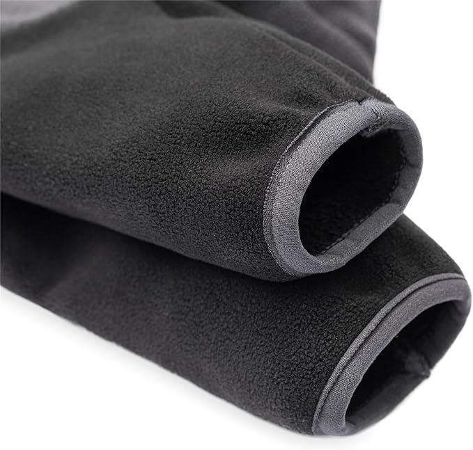 Fleece Dog Coat for Small Medium Dog,Pullover Pajamas Jumpsuit Bodysuit Puppy Coats with Legs, Pet Windproof Warm Cold Weather Jacket Full Body Vest Cozy Snowsuit Outfit Clothes (Black, M)