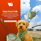 Retractable Dog Leash – 13ft Strong Nylon Tape, Auto-Locking, Tangle-Free, One-Touch Brake, Comfortable Grip – Fun Halloween Design for Small Dogs up to 20 lbs, Haminway Cheeky Imp Design