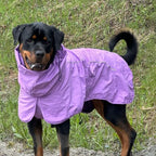 Spark Paws Dog Raincoat, Waterproof Windproof Rain Jacket, for Small Medium Large Extra Large Dogs, Reflective Breathable Full-Body Coverage Dry Suit - Purple - M