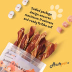 ASMPET Dog Jerky Treats, Triple Flavor Chicken Duck Cod Jerky Twists for Small Medium Large Dogs 10.6 oz