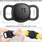 DDJ for Tile Life360 Sticker (2024) Tracker Cat Collar Case, 2-Pack Silicone Anti-Lost Protective Cover Tile Tracker Holder for Dog & Pet Collars, Ultra Durable, Easy Installation, Lightweight, Black