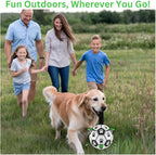 Dog Ball 8 inch - Dog Soccer Ball with Straps, Durable Dog Soccer Ball Indestructible, Perfect Soccer Ball for Dogs with Paw Print, Fun Dog Birthday Gifts - Ideal Dog Soccer Ball Toy