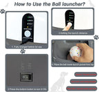 Automatic Dog Ball Launcher, Upgraded Interactive Dog Balls Thrower with 3 Distance 29Ft-79Ft, Remote Control Ball Launcher for Medium&Large Dogs, 5 Etpu Balls Included (Silver Grey