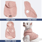 Spark Paws Teddy Dog Sweater, Sherpa Vest with Warm Fleece Lining, Winter Coat Suitable for Small Medium Large XL XXL Breeds - Pink - L