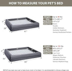 WNPETHOME XL Extra Large Dog Bed, Washable Dog Couch with Removable Waterproof Cover, Orthopedic Large Pet Sofa Bed with Bolster Sides for Sleeping
