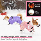 AOFITEE Dog Coat, Waterproof Dog Winter Jacket, Warm Fullbody Small Dogs Snowsuit, Winter Coat for Small Dogs, Zip Up Pet Puffer Jacket Fleece Vest, Outdoor Reflective Pet Snow Jackets, XL