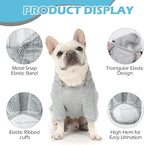 EXPAWLORER Textured Cable Knit Basic Dog Hoodie, Elevated Style Dog Sweater with Leash Hole and Pocket, Soft and Warm Pet Winter Coat, Cold Weather Clothes for Small Medium Large Dogs,Grey XXL