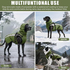 Mosucoirl Dog Raincoat Waterproof Raincoats for Dog Reflective Dogs Rain Jackets with Hood Hoodie Pet Rain Poncho Coat for Small Medium Large Dogs Puppies S-XXL (Green, XL)