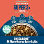SUPER3+ Salmon Freeze Dried Raw Salmon Dry Dog Food | Puppy & Adult | Small & Large Breed | High-Protein | Grain-Free | All-Natural Nutrition | 3-lbs