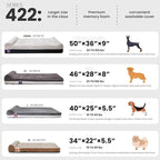 Laifug Orthopedic Memory Foam Dog Bed with Durable Water Proof Liner and Removable Washable Cover (Large (40"x25"x6"), Brown)