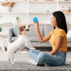 Interactive Dog Toys Dog Ball,Auto Bouncing Rotating Ball, Moving Pet Toys for Small Dogs 20 lbs (Size Small - 2.2-inch Diameter) Fun Gift for Boredom,USB Rechargeable(Blue)