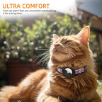 Airtag Cat Collar Breakaway, Odokele Reflective Cats Collars with Apple Air Tag Holder for Kitten, Cat GPS Tracker Adjustable Collars with Safety Quick Release Buckle for Kitties and Puppies - Purple