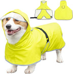 Dog Raincoat Hooded Slicker Poncho - Reflective Lightweight Pet Rain Jacket Coat,Dog Waterproof Raincoat with Adjustable Belly Strap for Small,Medium, Large Dogs (Green, Large)
