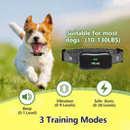 Wireless Dog Fence 3500FT Electric Fence and 6100FT Remote Training Collar, 185 Days Rechargeable Battery - IPX7 Waterproof Collar, Vibrate/Beep/Shock Modes for All Dogs.…