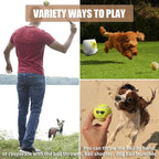 PTLSY Easy Catch Dog Tennis Balls - 16 Pack, Standard Size (2.5 inch) for Medium & Small Dogs