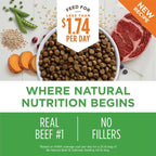 Instinct Be Natural, Natural Dry Dog Food, Raw Coated Kibble - Real Beef & Barley, 25 lb. Bag