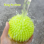 Indestructible Squeaky Dog Toys for Aggressive Chewers, Interactive Spike Dogs Balls Toys for Medium Large Dogs, Durable Floating Dog Toy Ball for Outdoor Play