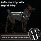 Dog Winter Coat with Harness Built in Warm Puffer Dog Jackets for Small Medium Large Dogs Windproof Waterproof Outfit with Plush Lining and Reflective Stripes (Grey, M)
