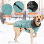 Doglay Dog Coat, Waterproof Dog Jacket Pet Winter Coat for Cold Weather with Thicken Furry Collar, Reflective Puppy Winter Jacket Warm Fleece Lining for Small Medium Large Pets