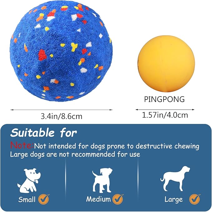 Smart Interactive Dog Toy, Automatic Moving Bouncing and Stimulation Interactive Dog Ball, Pet-Safe E-TPU Material, IP54 Waterproof Rating, Anti Boredom Dog Toys to Keep Them Busy,White
