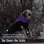IECOii Extra Warm Dog Coat - Reflective, Adjustable Jacket for Cold Weather, Soft Fleece Turtleneck for Small to Extra Large Dogs