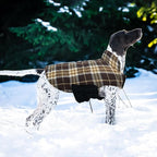 Kuoser Waterproof Dog Coat, Reversible Dog Jacket for Small Dogs, Adjustable Durable Doggie Winter Coat Warm Cozy Puppy Cold Weather Apparel from Small to Large Breed, New Brown S