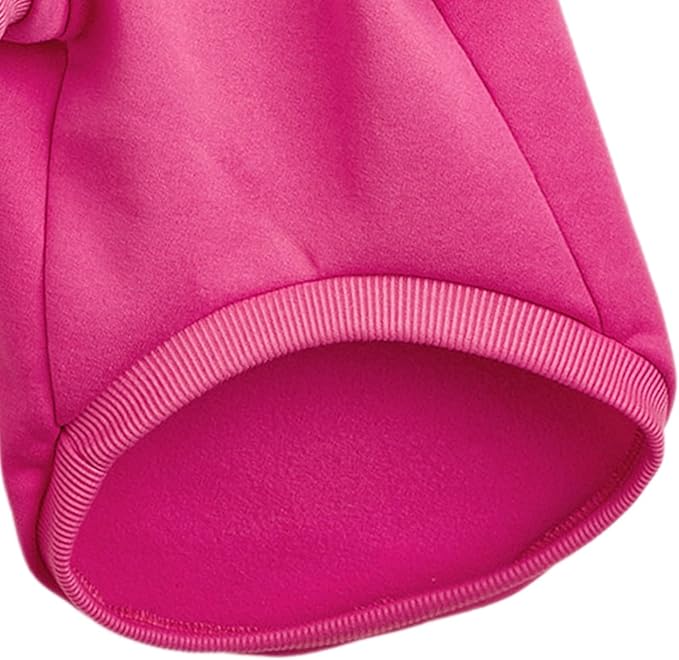 Puppy Sweater for Small Dogs Clothes Warm Winter Cat Clothe Pet Sweatshirt Knitwear Doggie Kitten Clothing, Rose, Large