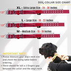ADITYNA Heavy Duty Dog Collar for Medium Dogs - Reflective Burgundy Collar with Handle for Training, and Walking - Wide, Thick, Tactical, Soft Neoprene Padded