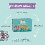 LOVE, NALA - Natural Adult Cat Wet Food - Pate Variety Pack - Tuna, Chicken, Mackerel - Grain Free, Non-GMO, Fiber Blend, Minerals, Vitamins - 12 Pack 2.1 lbs.