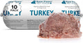 Raw Paws Signature Blend Pet Food for Dogs & Cats - Turkey Recipe, 1-lb Rolls (10-Count) - Made in USA Frozen Turkey Roll Dog Food - Refrigerated Log Dog Food - Raw Frozen Food for Dogs