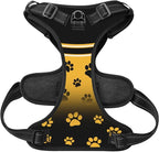 Custom Pittsburgh Dog Harness with Reflective Stripes Personalized Name and Number Dog Vest Harness with Pet Traction Rope for Small Medium Large Dog