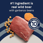 Canidae Pure Limited Ingredient Premium Adult Dry Dog Food, Real Wild Boar & Garbanzo Bean Recipe, 4 lbs, Grain Free