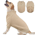 BRKURLEG Dog Sweater, Turtleneck Thick Dogs Sweatshirts Fleece Sweater, Dog Winter Coat for Small Medium Large Dogs, Pet Warm Sweaters with Zipper, Pullover Jacket with Sleeve (Light Coffee, XXL)