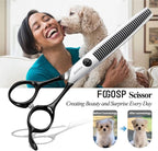 Dog Thinning Shears for Grooming 36 Teeth 6.5" Dog Blending Shears for Grooming Small Medium Dogs Professional Pet Thinners Blenders Scissors for Right Groomer(Blender, Black)