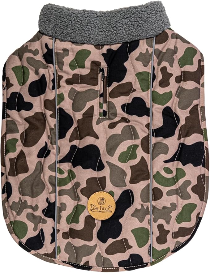 King Buck After-Hunt Quilted Sherpa Jacket, Camo, M/L
