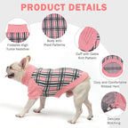 SCENEREAL Turtleneck Dog Sweater for Small Medium Large Dogs Girls Boys, Christmas Plaid Pullover Puppy Sweatershirt, Dogs Cold Weather Outfit Clothes, Ideal Gift for Pet in New Year, Pink Plaid L