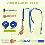 Outdoor Dog Bungee Tug Toy,Interactive Tug of War Toy for Small/Medium/Large Dogs,Tree Tuggerr Toys，Hanging from Tree Toy for Exercise Solo Play (Large)