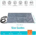 Pet Heating Pad, 6 Adjustable Temperature Indoor Heated Pad with Timer, for Cats and Dog with Chew Resistant Cord (L: 35" x 24")