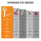 Pet Steam Brush for Dog & Cat - 3-in-1 Steam Grooming Brush for Shedding & Hair Removal - Self Cleaning Spray Comb with Mist for Long Haired Pets - Includes 2*Waterless Shampoo, Yellow