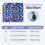 Paw Legend 27.6" Cat Wrap for Grooming Cat Wrap for Cutting Nails Cat Restraint for Nail Clipping Self Adhesive Blanket Restraint Cloth for Cats Within 15lbs